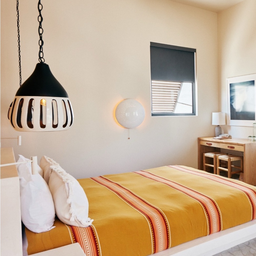 Striped Mustard Yellow Blanket